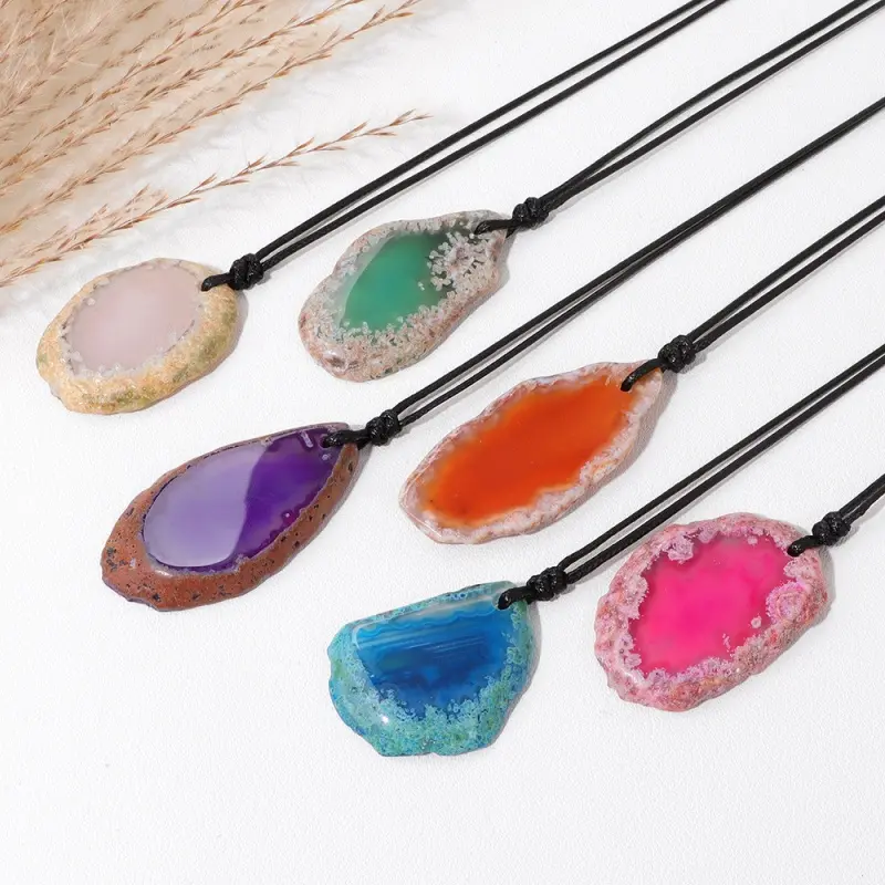 Healing Stones Necklace Minimalist Pendant Raw Energy Crystal Charm Healing Stone Minimalist Charm