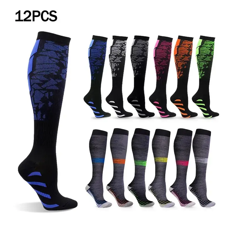 6/12 Pack Copper Compression Socks for Women and Men Circulation-Best Support for , Running,Nursing,Athletic