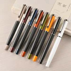 2026 Back to School Morandi Color Metal Rollerball Gel Pen, Premium Smooth Black Ink Executive Signature Neutral Pen, Aesthetic Refillable Writing Pen, Ideal Business Meeting Gift for College Students, Teachers & Office Professionals