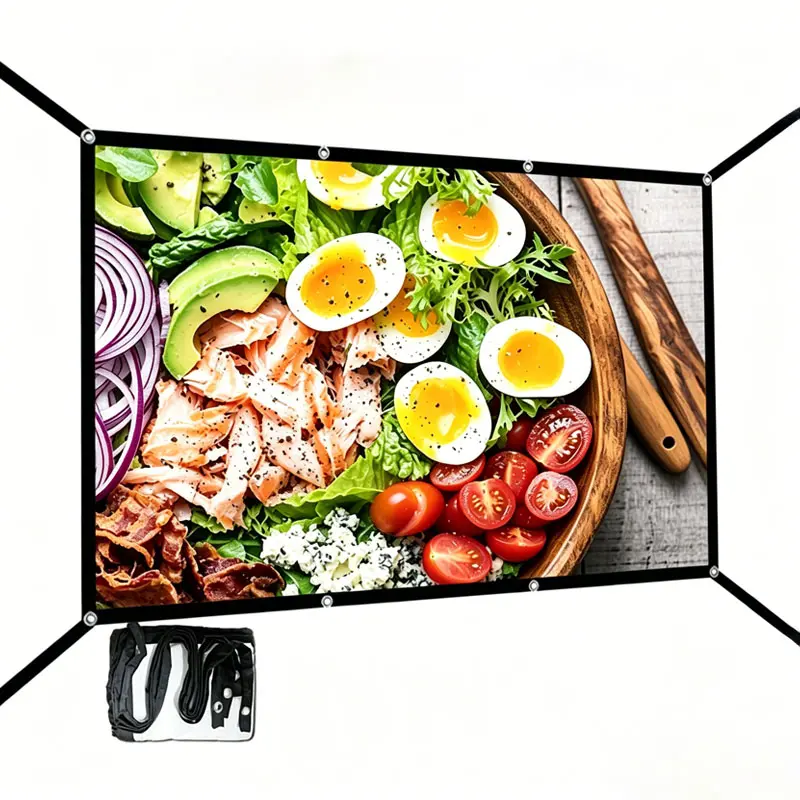 Projector special projection screen, suitable for home, outdoor, indoor, camping, conference room, birthday party, Christmas party movie projection screen, extended projection screen