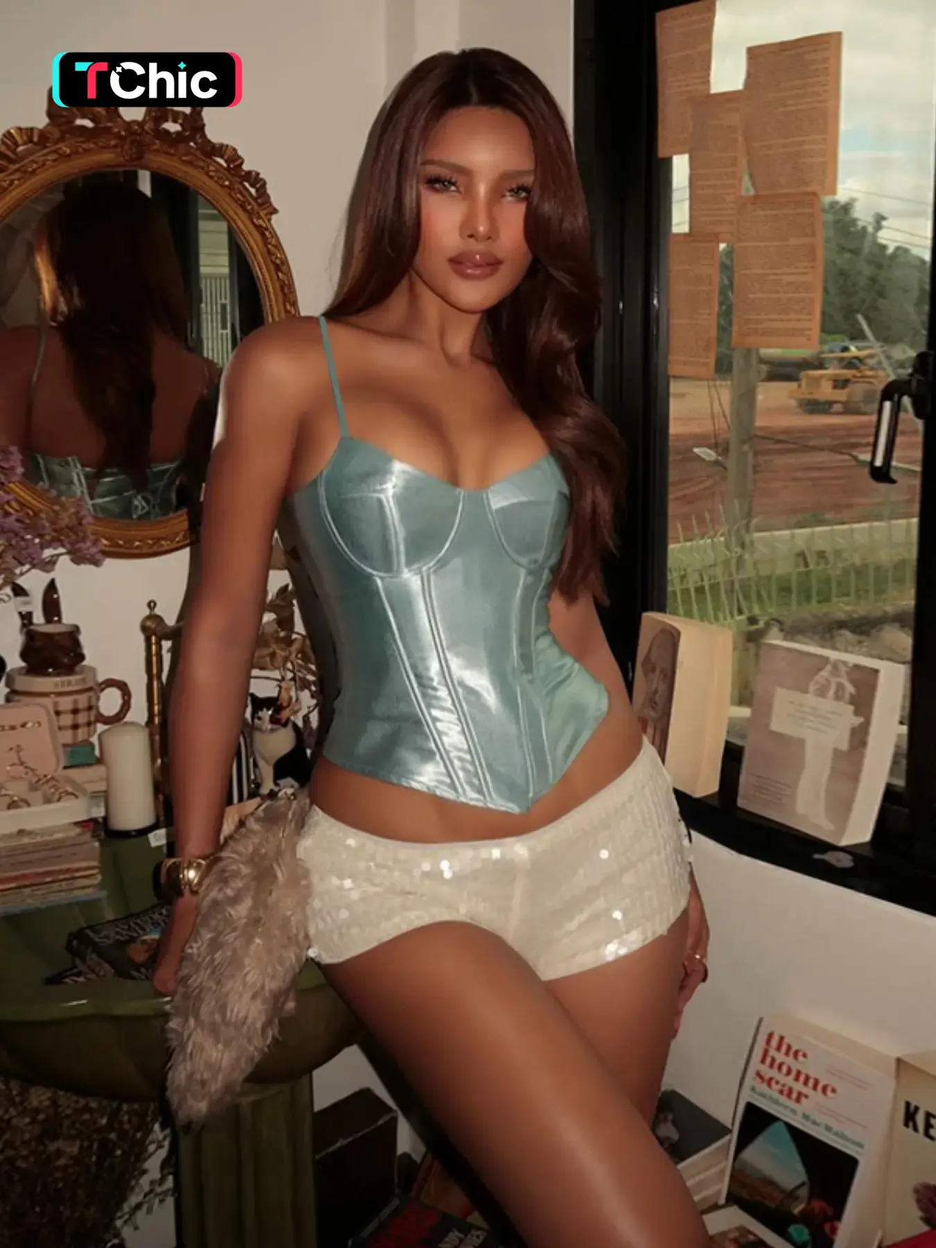 Mint Green Bustier Corset Top Sweetheart Neck Spaghetti Strap Fitted Cropped Cami Vest Casual Daily Wear