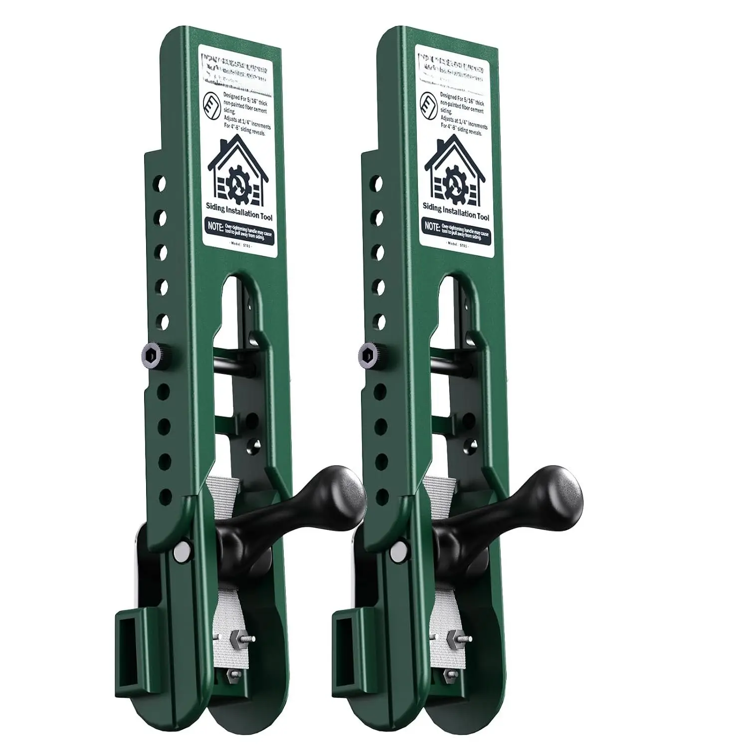 Siding Installation Tools, Siding Mounting Kit for Use with 5/16-Inch Fiber Cement Sidings, Lap Tools Gauge with Adjustable Reveals, Polycarbonate , 2 Pack