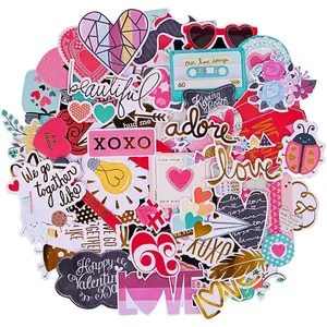 Scrapbooking Supplies Ephemera  Cuts Stickers (95 pcs Love)