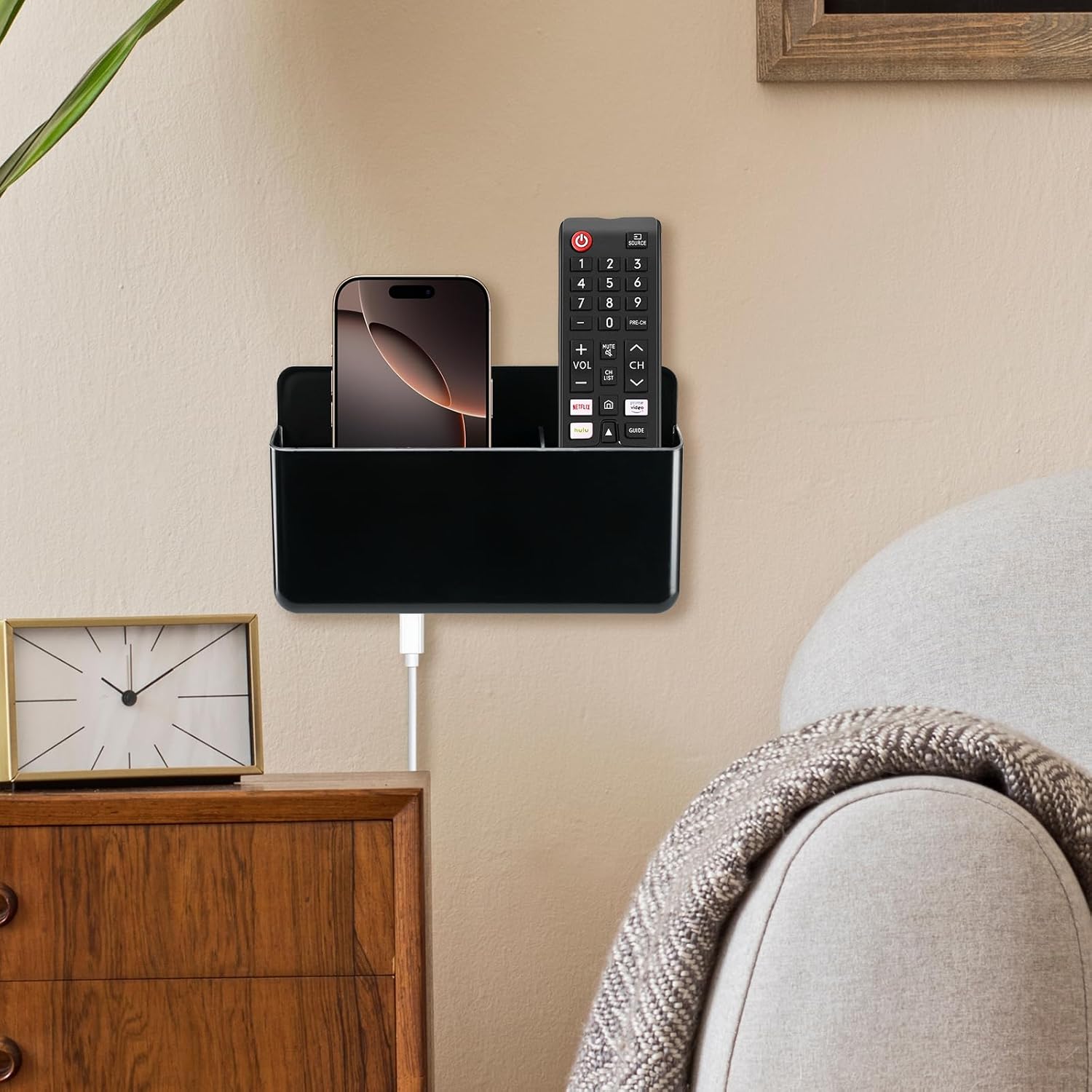 3 Slot Adjustable Remote Control Holder Wall Mount, TV Remote Box Hollow Bottom Slot Easy Phone , Self Adhesive Remote Holder,Wall Pen Holder Storage Accessories for Office School (Black) 3 Slot Adjustable Remote Control Holder Wall Mount, TV Remote Box Hollow Bottom Slot Easy Phone , Self Adhesive Remote Holder,Wall Pen Holder Storage Accessories for Office School (Black)