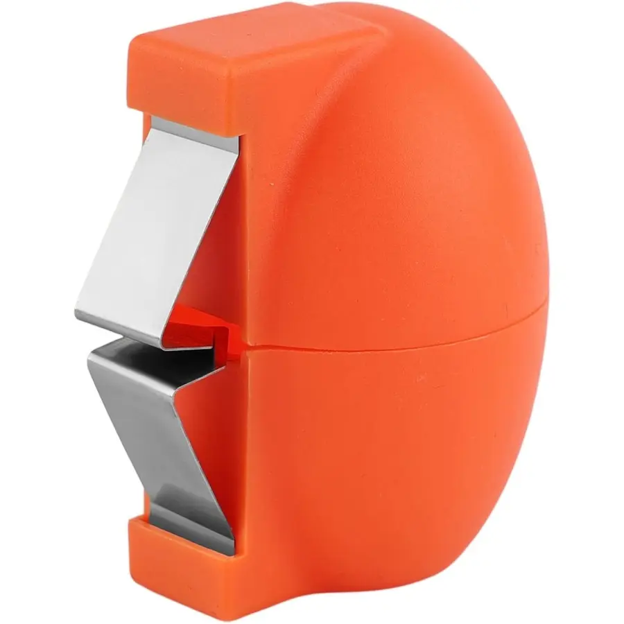 Stainless Steel Egg Topper Opener 1pc, Boiled Egg Cracking Tool, Egg Cracker Tool for Soft Hard Boiled Eggs, Egg Shell Cutter Remover with Egg Separator, Not Suitable for Hard-boiled Eggs (Orange)