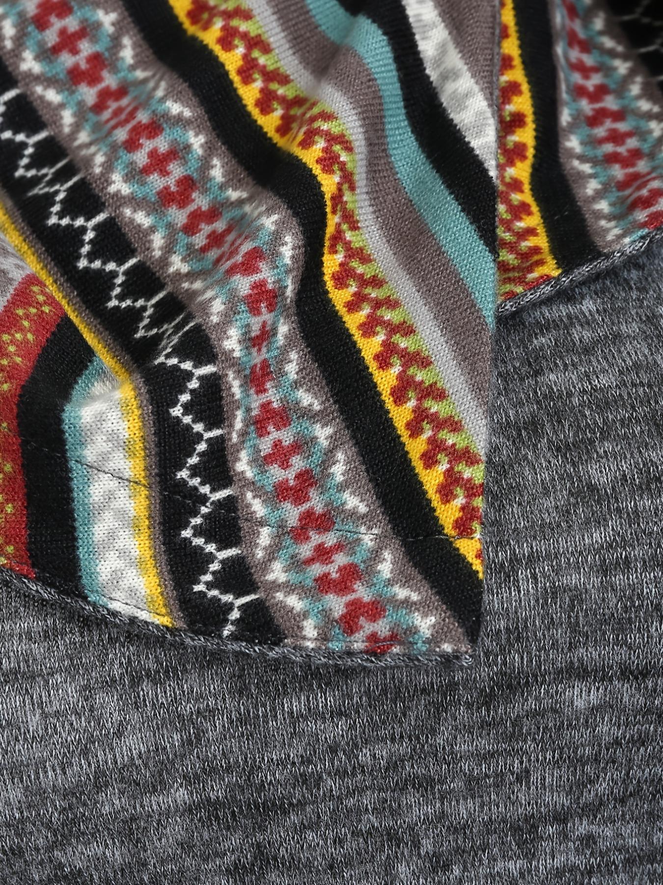 Women's Patchwork Striped Print Fake Buttons Hooded Bodycon Dress, Casual Long Sleeve Short Dress for Fall & Winter, Women's Clothes for Daily Wear, Womenswear