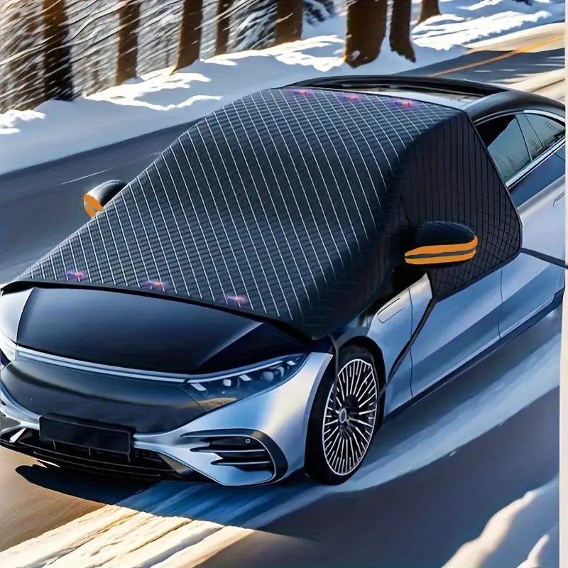 Oxford Fabric Car Windshield Snow Cover Rain Shield, Magnetic Side Window Frost Protector, High Strength All-Season Use