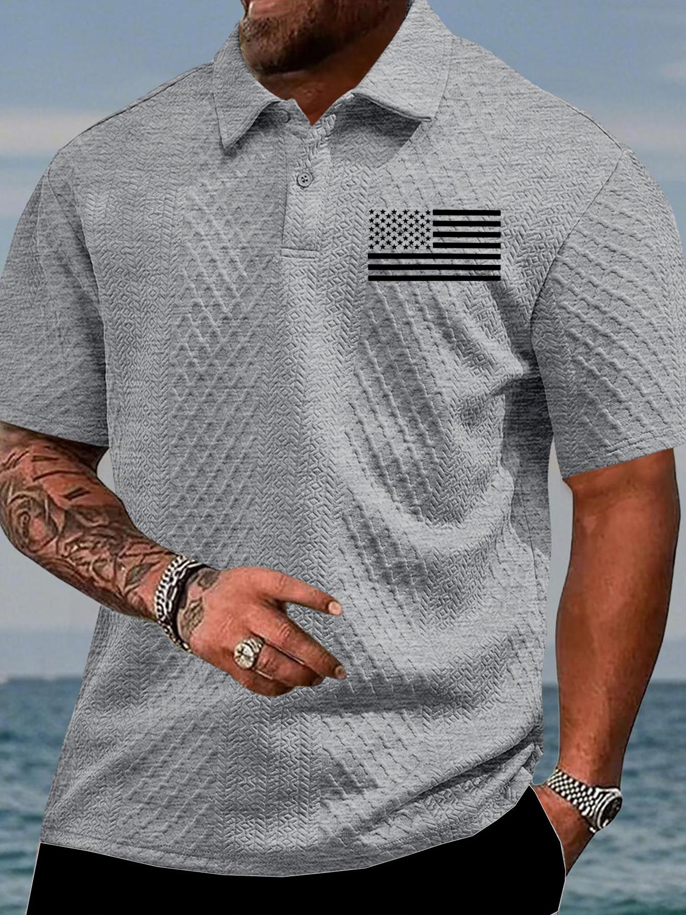 Men's Regular Fit Solid Color Polo Shirt, Casual Short Sleeve Collared Top for Summer, Fashion Men's Clothes for Daily Wear