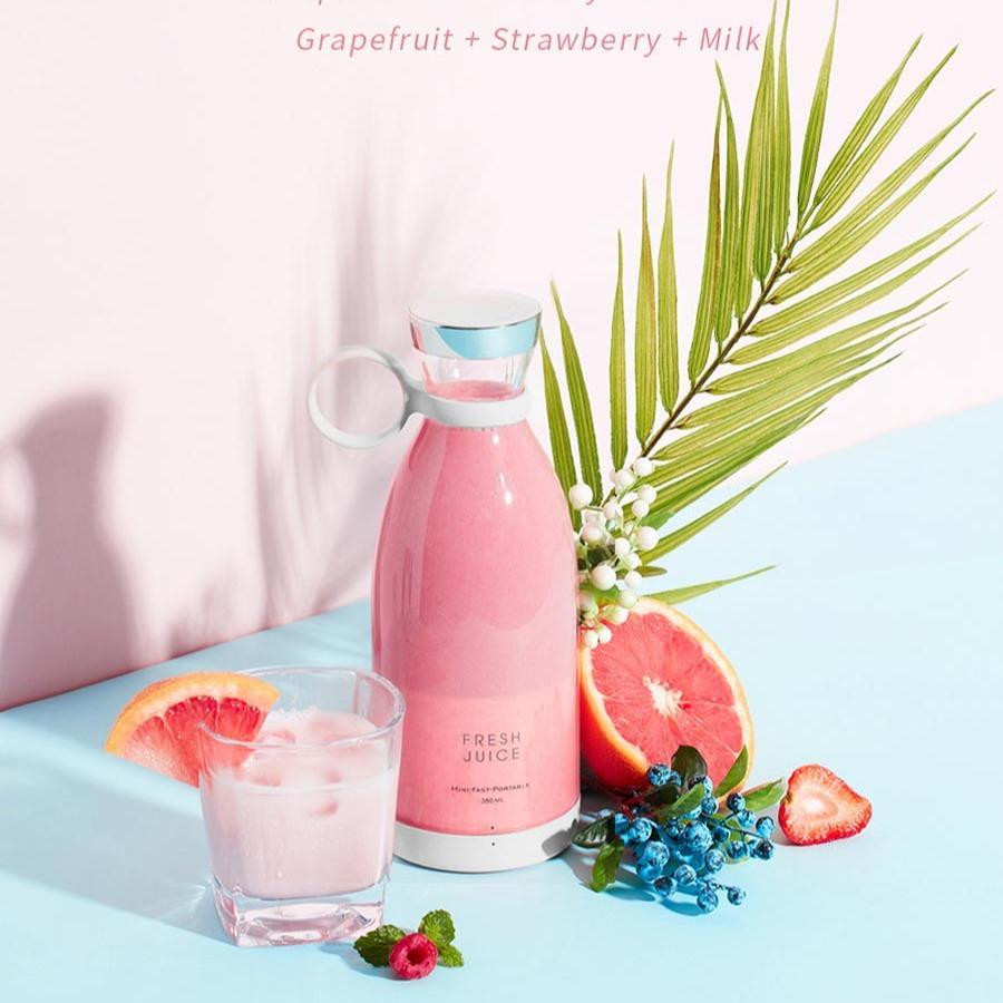 Portable Mini Fruit Blender, 1 Count USB Rechargeable 350ML Electric Juicer, Multifunctional Juicer & Blender for Shakes, Smoothies Blenders, Home & Travel Use