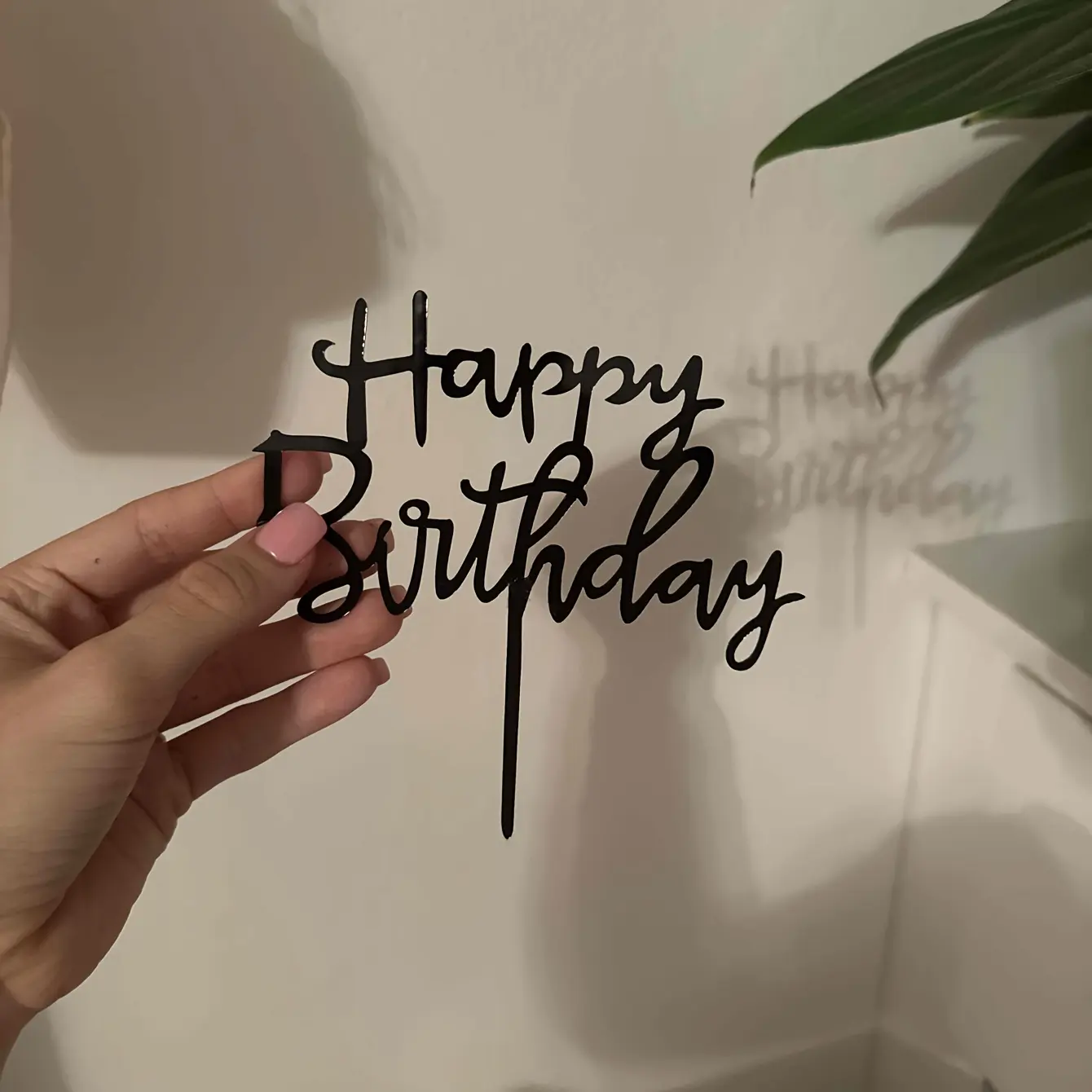 1 pc Black Happy Birthday Cake Topper-Elegant English Letter Decoration for Birthday Cakes, Party Decor, Baking Supplies And Home Kitchen Essentials. Perfect for Birthday Theme Parties, Festive Celebrations And Creative Dessert Decorations!