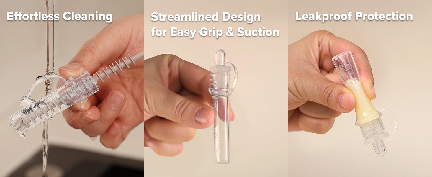 Colostrum Collector Kit Breast Milk Collector with Cotton Cloth Wipe and Storage Case, Ready-to-Use, Reusable, 4ml/6pcs