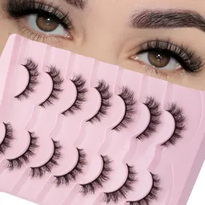 Fluffy False Eyelashes Cluster, Wispy Natural Look Cluster Lashes, Fluffy Curling Eye Makeup Strip Lashes for Women & Girls, High Quality Eyelashes, Cosmetic #TOP PICKS