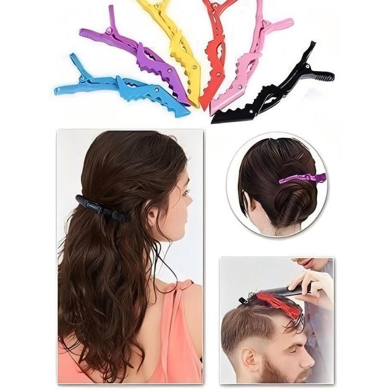 1Pcs Professional Anti-Slip Crocodile Clip - Salon Styling Hair Clip for Thick & Long Hair - Dyeing & Hair Care Partitioning Clip Daily Use.