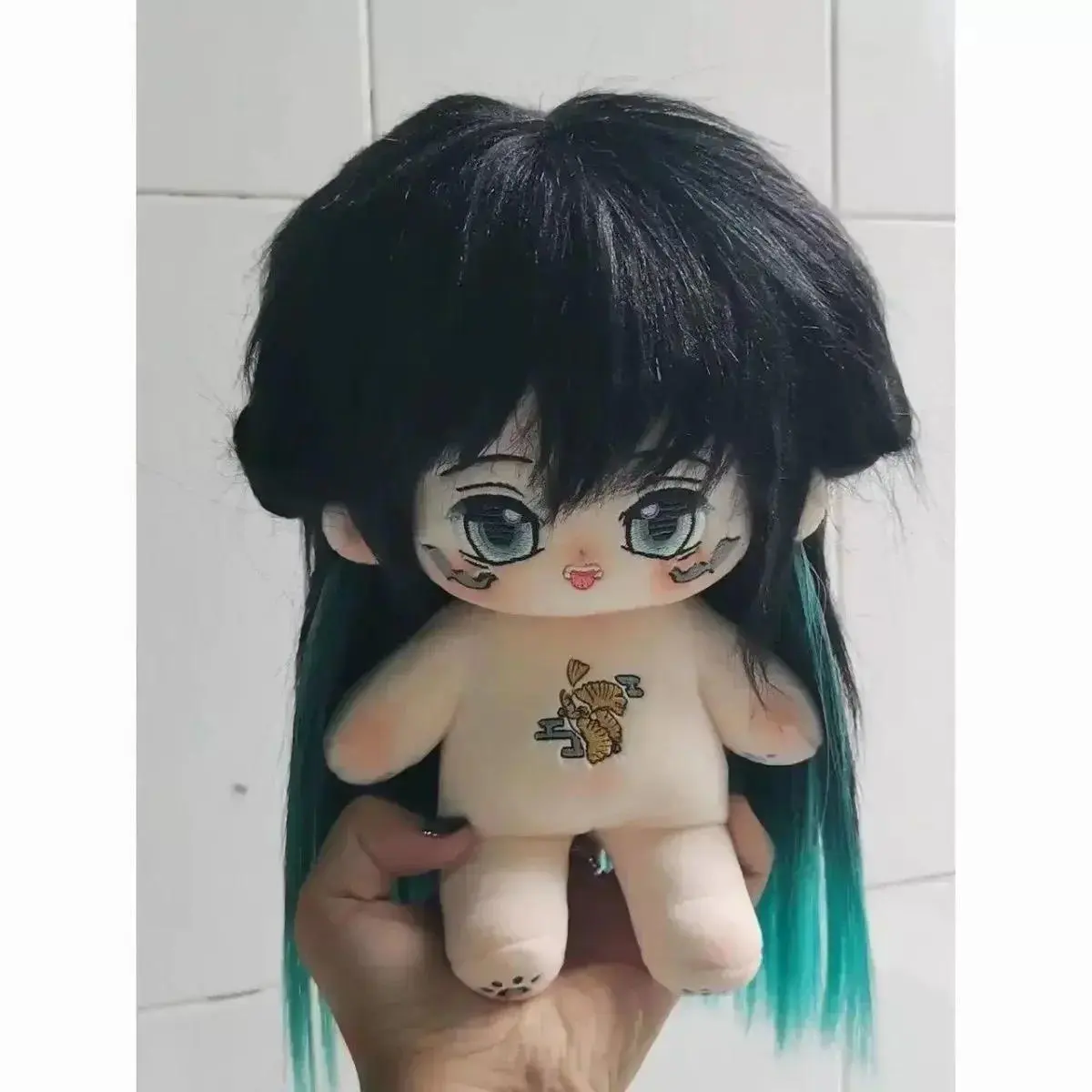 20CM Demon Slayer: Kimetsu No Yaiba Muichiro Beast Ears Cotton Doll Peripheral Dress Up Plush Dolls Holiday Gifts for Children