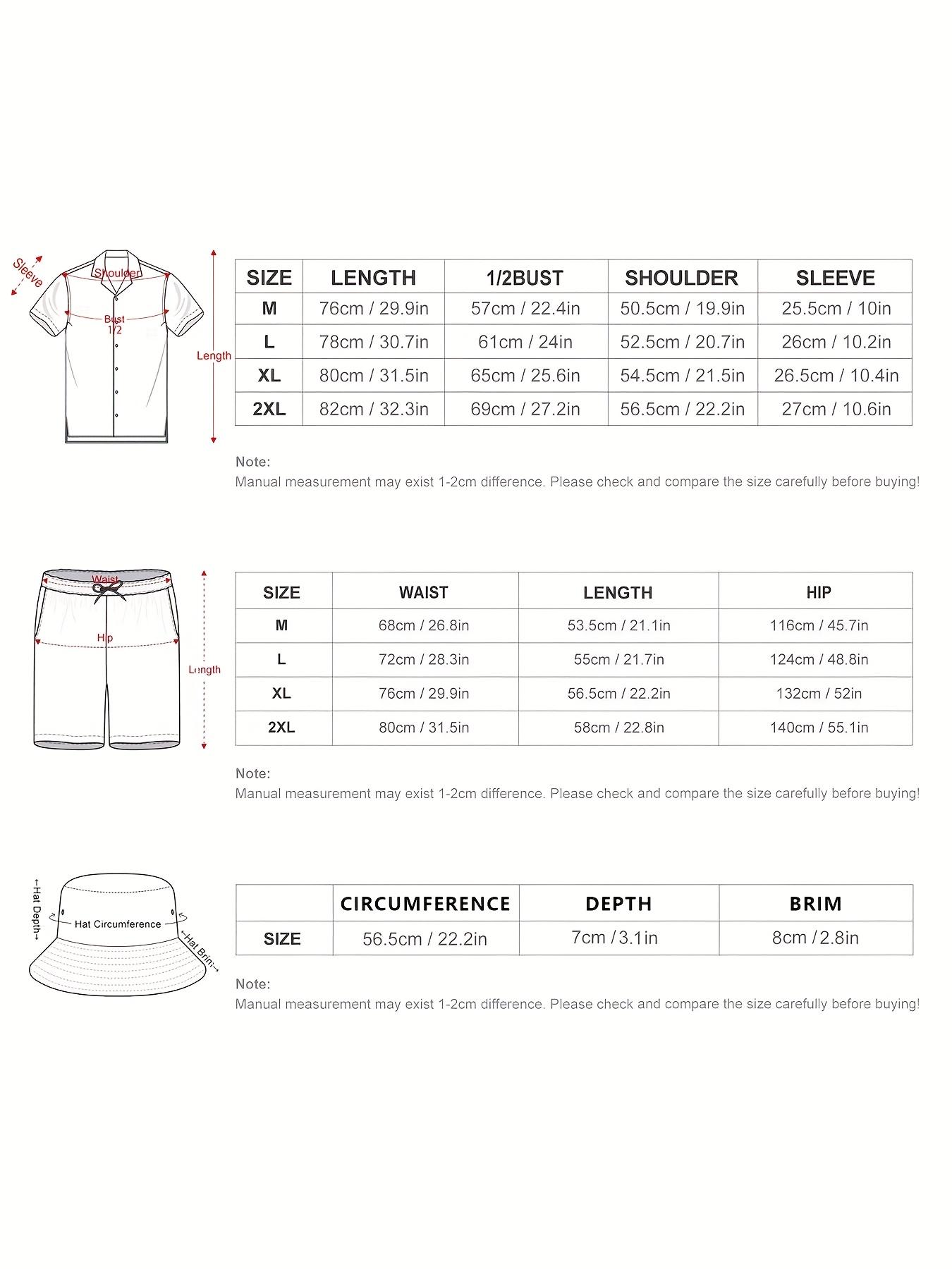 3pcs Men'S Hawaiian Shirt And Short Set, Classic Paisley Floral Soft Fabric Breathable Shirt Button Short Sleeve Casual Beach Shirts Outfits With Bucket Hats