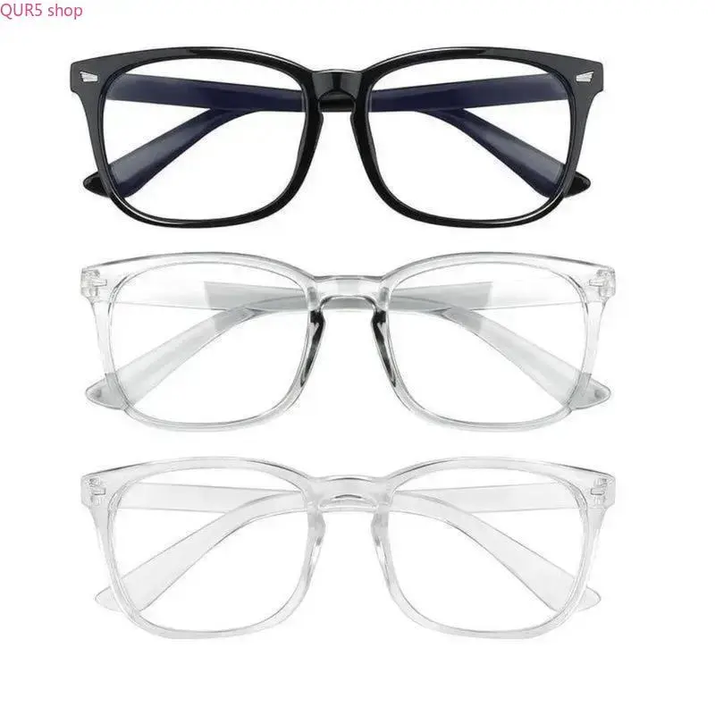 2026 New Square Blue Light Blocking Glasses, Lightweight Clear Transparent Plastic Frame Fashion Eyewear for Men & Women, Anti-Eyestrain Computer Gaming Glasses to Relieve Eye Fatigue During Long Screen Time