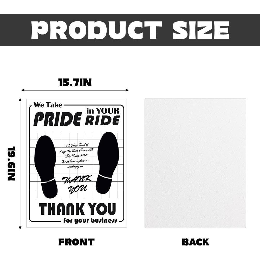 100 count Paper Floor Mats for : Disposable  Floor Mats Detailing Automotive Mat Covers Protector