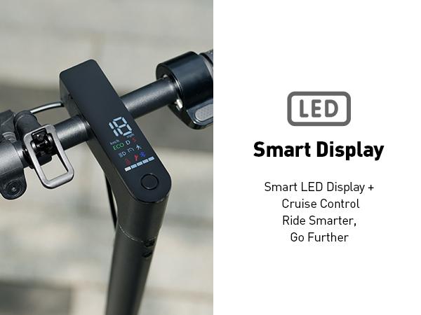 Foldable Electric Scooter for Adults - 350W Motor, 18 MPH Speed, 21 Miles Range, Commuter Scooter with Smart Display & Dual Brakes, for Adults Commuting & Daily Travel