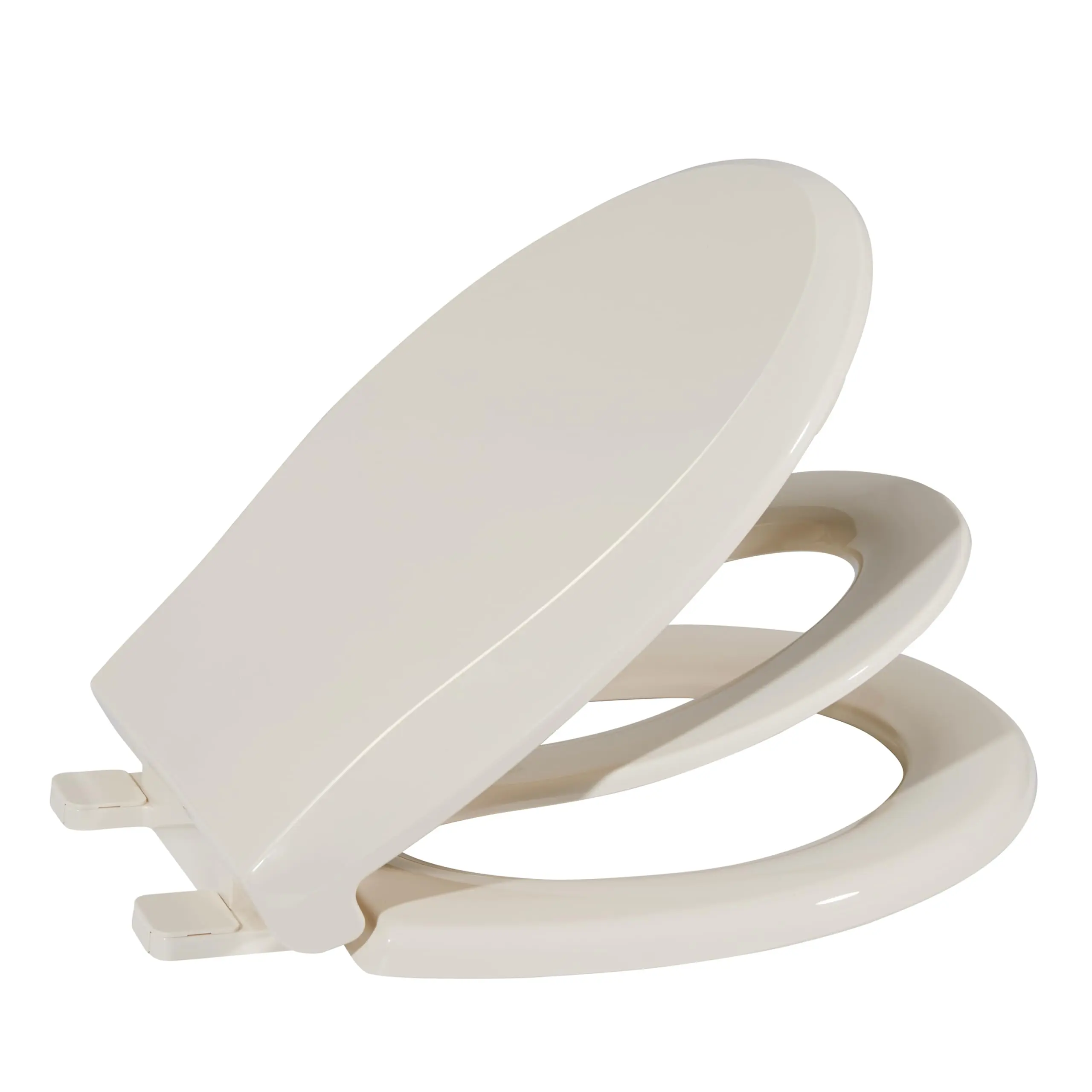 GARVEE Round Toilet Seat 17'' with Built-In Toddler Seat, Soft Close, Slow Close Mechanism with Magnets, Fits Both Adult and Child, Easy Installation and Release, Almond Color