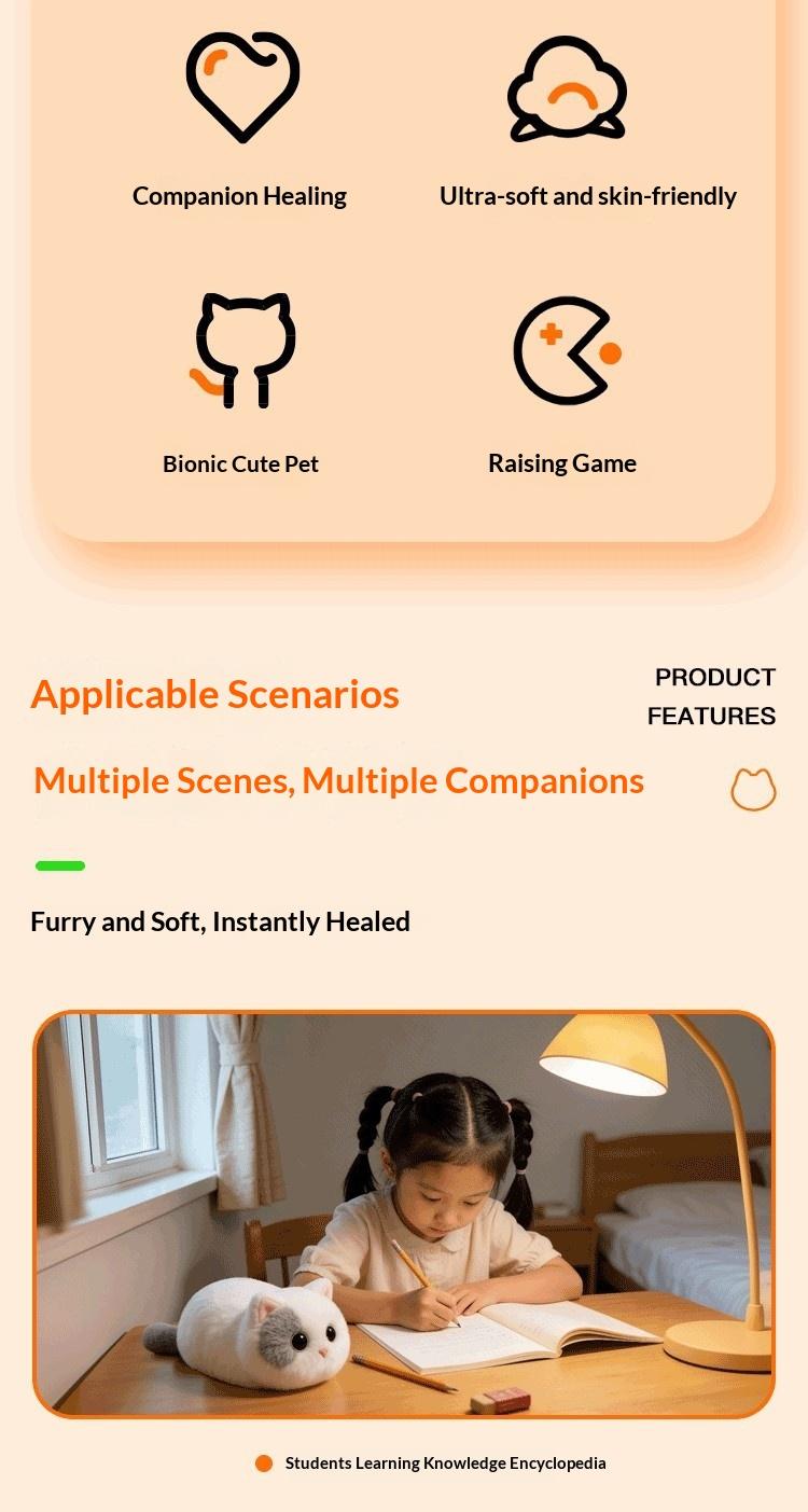 WALULU Cat AI Talking Toy Emotional Companion Plush Doll Children Trendy Gift Electronic Pet Interactive Plaything