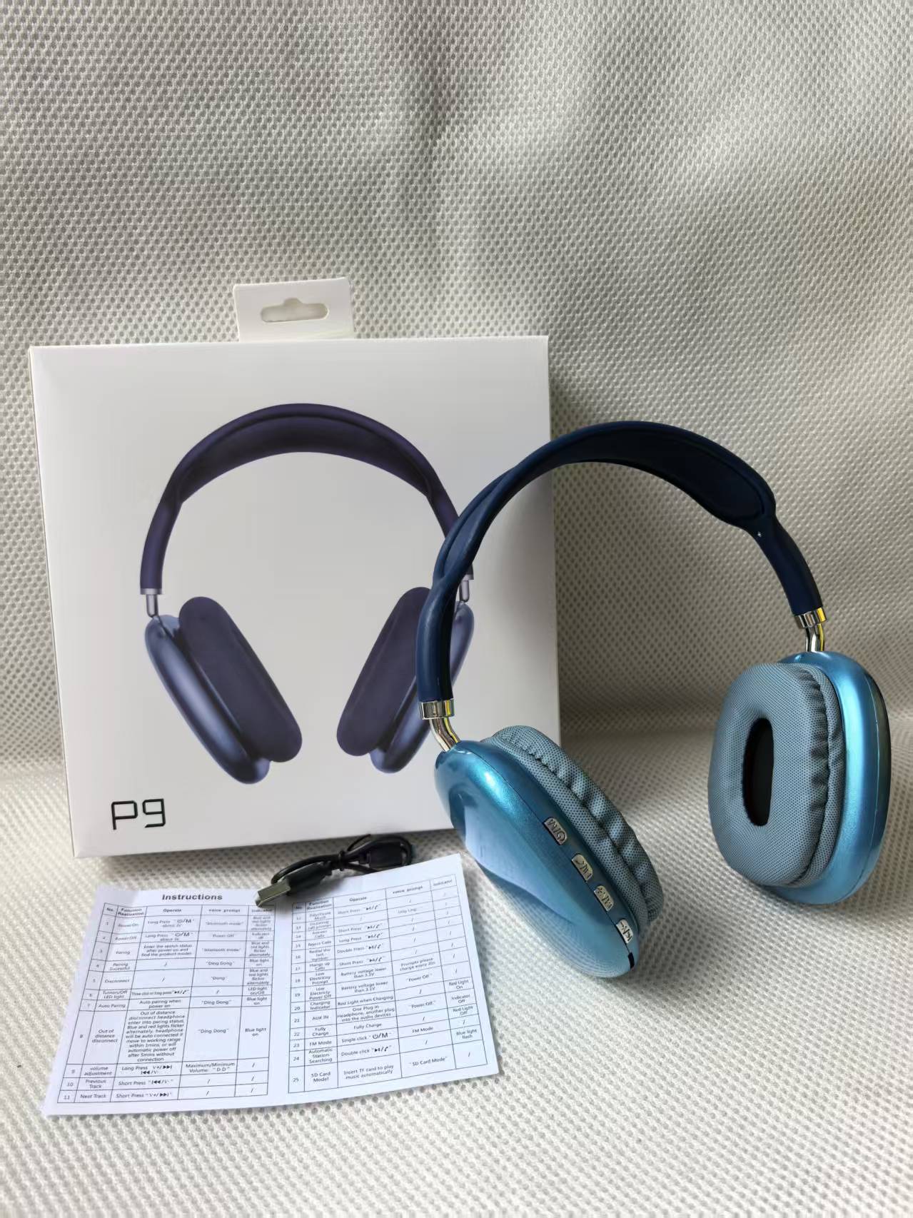 High-Quality Over-Ear Bluetooth Headphones Wireless Headset with Ultra-Long Battery Life