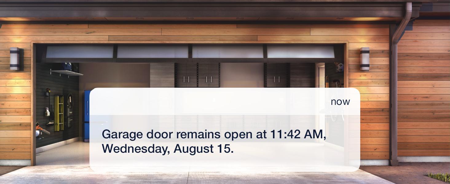 Smart Garage Control - Wireless Garage Hub and Sensor with Wifi & Bluetooth - Smartphone Controlled, White