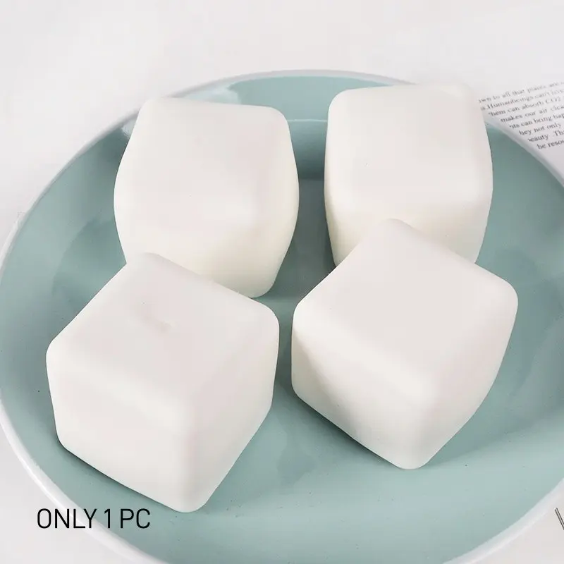 Moldable Tofu Squishy Toy, Creative Realistic Slow-Rising Stress Relief Soft Moldable Fidget, Fun Birthday or Christmas Party Favor, Unisex