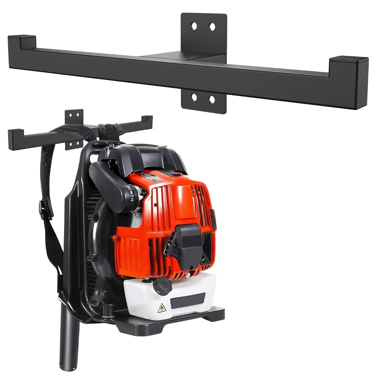 Backpack Blower Wall Mount Hanger, Heavy Duty Garage Storage Rack for Chainsaws, Tactical Vest Armor Gear Bracket, Utility Wall Hook for Yard Power Equipment