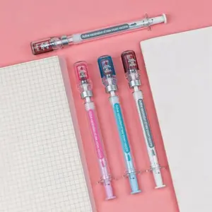 6/12 Pack Injection Pen Set, 0.5mm Ink Needle Pens, 6.18 Inch Writing Pens, Medical Gel Pens for Nurses, Office Party Gifts
