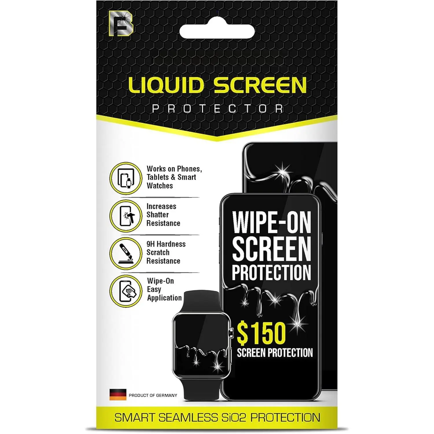 Liquid Glass Screen Protector With $150 Coverage | Wipe  Scratch and Shatter Resistant Nano Protection for  Phones Tablets and  Watches -  Fit