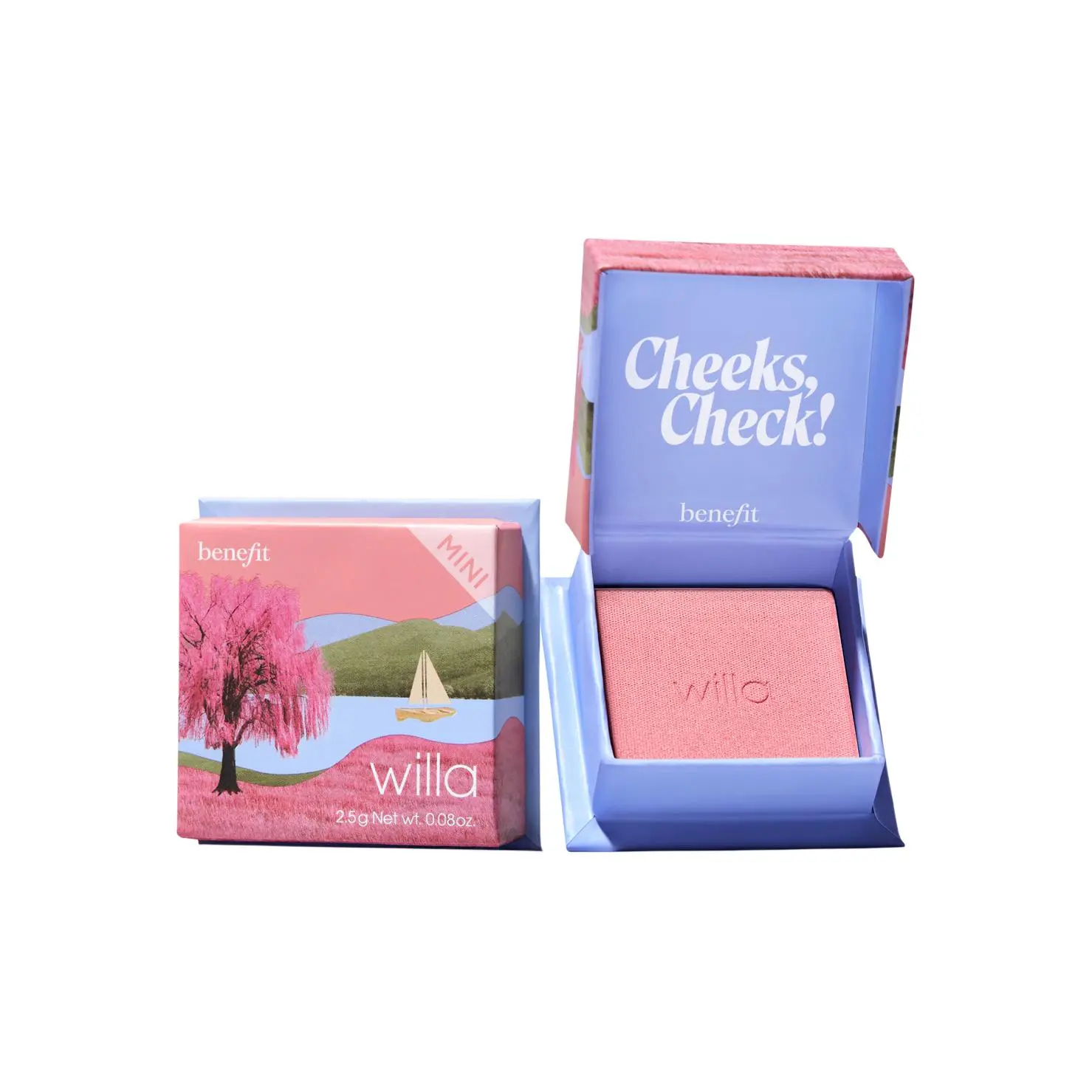 Benefit Willa Mini Blush Shiny Long Lasting Smudge Proof 2.5g