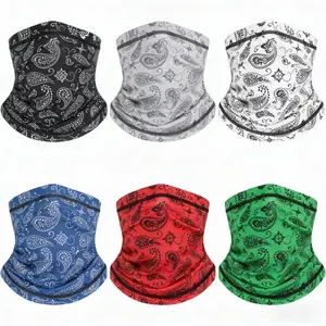 6 Pack Unisex Camo Cotton Neck Gaiter Face Cover, Seamless Quick Dry Multi-Purpose Bandana Scarf Balaclava Headband, One Size Outdoor Sports Protective Gear for Adults