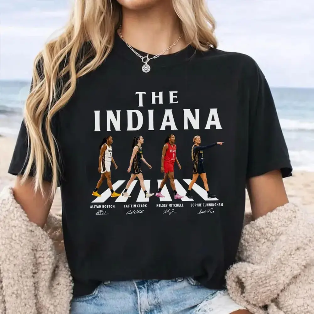 Indiana Basketball Women Walking Road Funny Shirt, Clark Sophie Cunningham Shirt