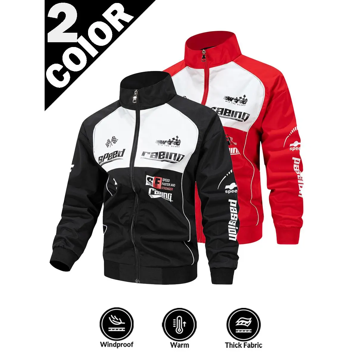 Motorcycle baseball jacket for men and women, new spring and autumn American street hiphop couple racing jacket