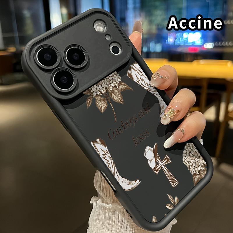Cowboy Faith Blooms Phone Case for iphone 17 Pro Max 16 Plus 15 14 13 12 11 XR Air E Matte TPU Drop-Proof Rugged Durable Soft Bumper Cover Gift for Boy