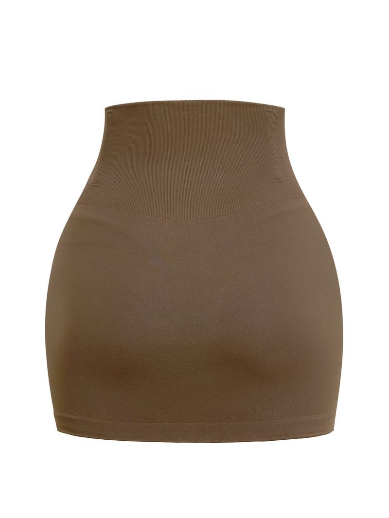 Women's Seamless Waist-Centric Bodycon Skirt, High Elastic Comfort, Dual-Layered Compression, Anti-Slip Design, All-Season Wear