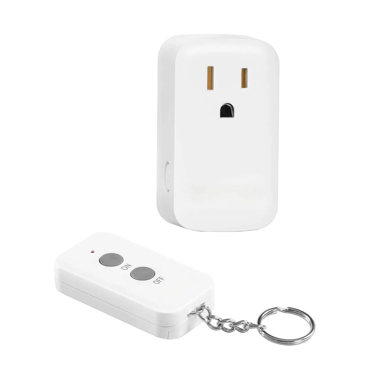 Remote Control Outlet Plug   Off Power ,   Remote Light  for Lamp, Light, Fan, Programmable, Compact, 100ft RF Range, FCC Listed,  Included W02RC1106