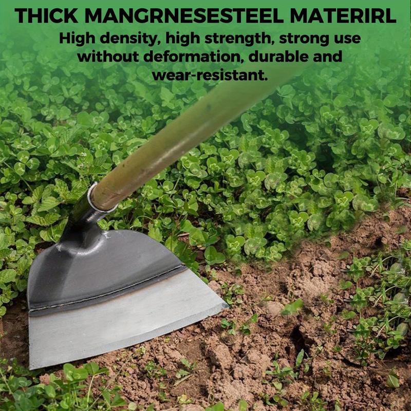 Vaseeka rake Heavy-Duty Carbon Steel Garden Hoe for Weeding & Turf Removal Durable Handheld Tool Metal Construction Ideal for Gardening