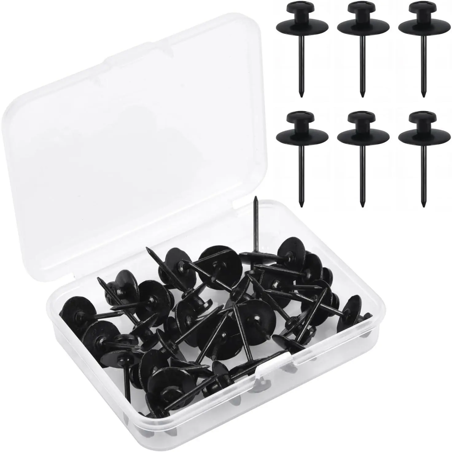 30Pcs Double Headed Picture Hanging Nails,Wall Hangers Without Nails, Thumb Tacks for Wall, Renter Friendly Decor Push Pins for Tapestry Frame Art Picture,Wall Pins for Hanging