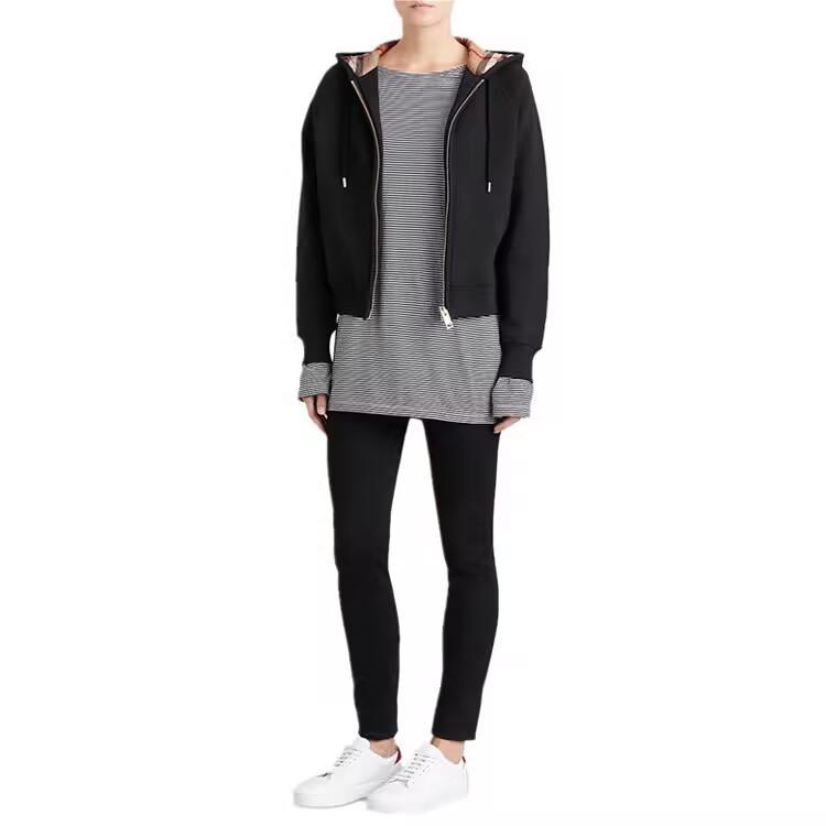 High-Quality British Style Hooded Sweatshirt for Men and Women, Women's Jacket, Full Zip Cardigan, Customizable Embroidery