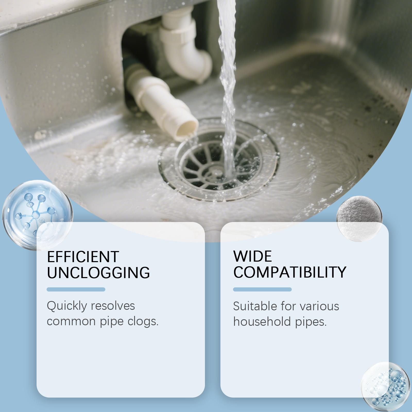 Jakehoe Drain Cleaner: Active ingredients for unblocking, deodorizing, and preventing blockages, multi-effect maintenance, essential for daily deodorization