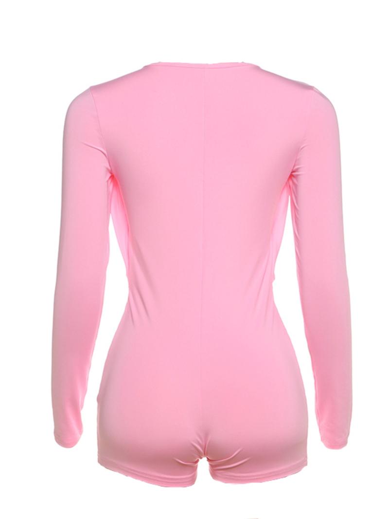 Women's 2 in 1 Draped Design Romper, Casual Thigh Fitted Long Sleeve Skinny Romper for Daily Wear, Ladies Clothes for Spring & Fall