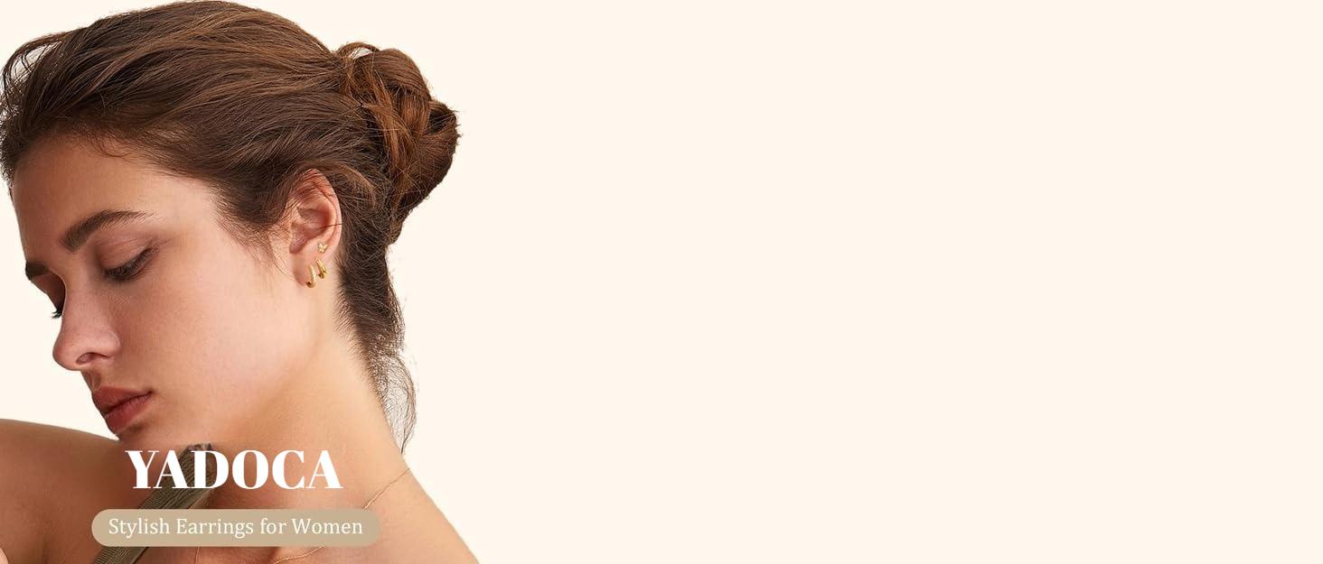 YADOCA Hypoallergenic Earrings for Sensitive Ears-20G Flat Back Earrings for Women Men-Small Surgical Steel Stud Earrings Huggie Hoop Cartilage Nap Earring Sets