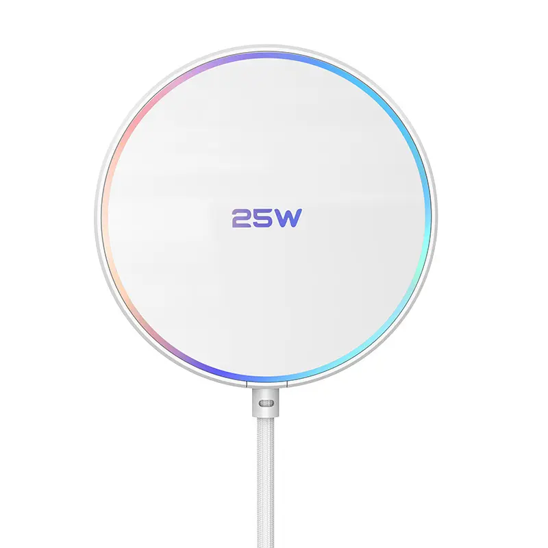 25W Magnetic Wireless Charger with 25w Power, Ultra Slim Fast Charging Dual-Use Car Dashboard & Desktop Charging Station Compatible with iPhone Smartphones & Universal Devices crossbody strap