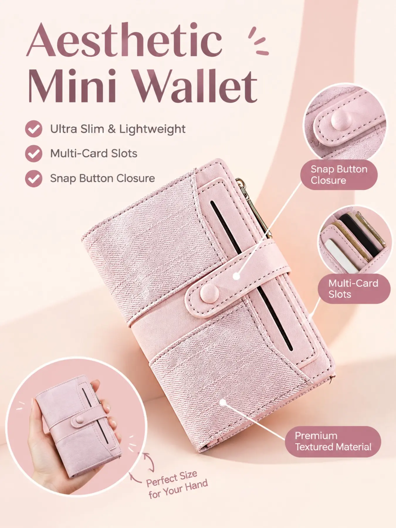 Vintage Canvas Wallet with Premium Leather, Ultra-Thin Multi-Card Holder, Hidden Zip Pouch, &, Unisex, Gift-Ready, Zip Up Wallets