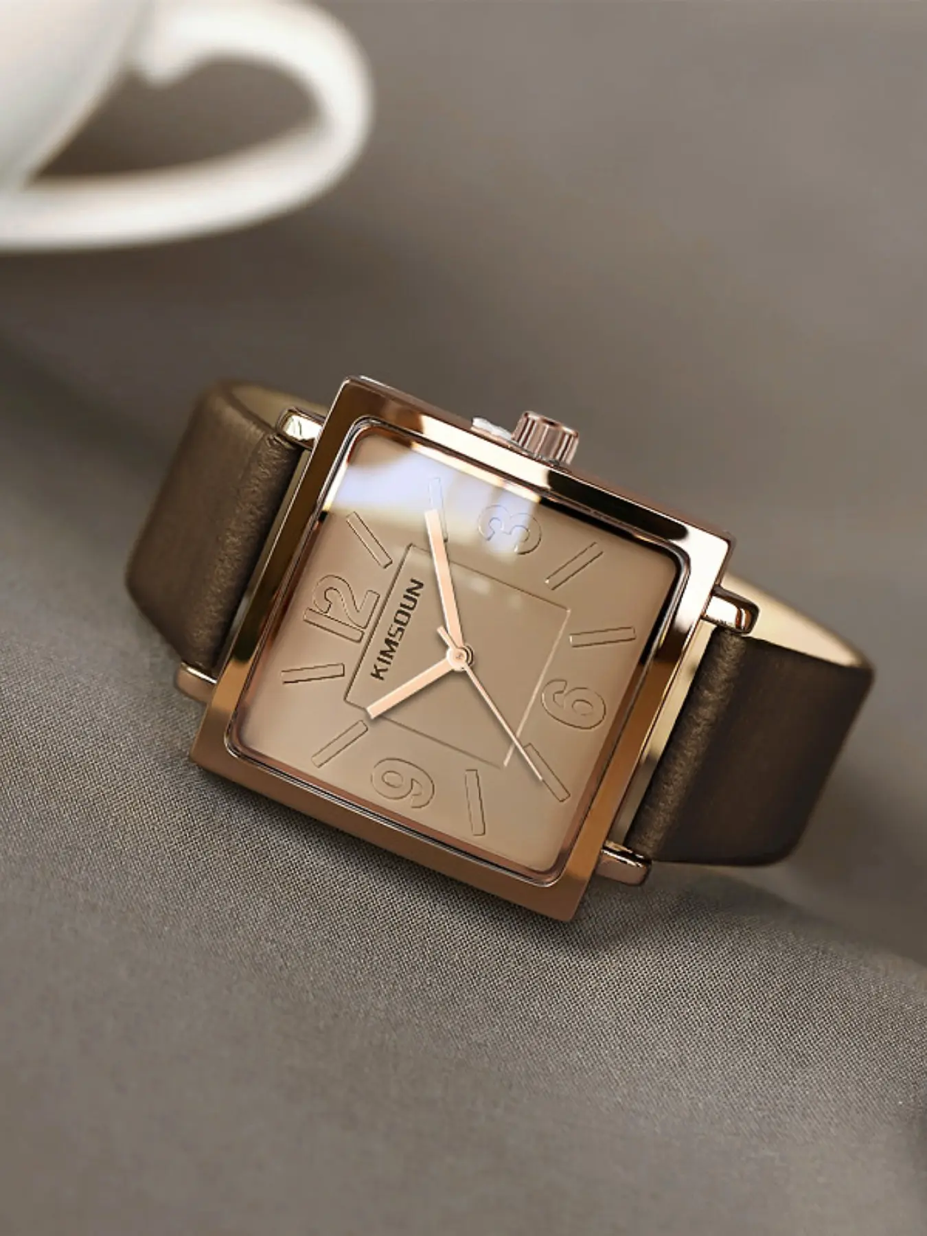 Vintage Square Quartz Watch, Square Quartz Wristwatch, Simple and Versatile Luxury Style, Business Casual Commuter Women's Watch, Ideal Christmas New Year Gift
