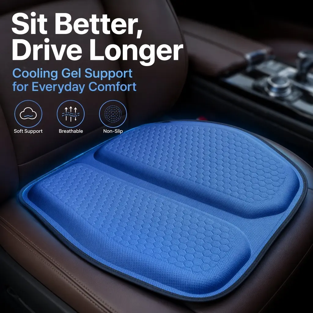 Single Seat Car Seat Cushion for Summer, Cool and Comfortable, Ideal for Hot Weather, Easy to Install, Perfect for Daily Use, Car Seat Pad