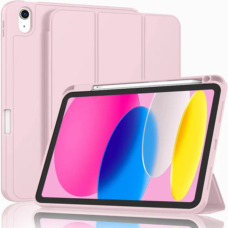 Flip tablet case with pen slot compatible with iPad 11 10th generation, with keyboard, multi-touchpad, 7-color backlight, detachable keyboard for iPad (A16), 11/10 generation hybrid case (black), multi-angle stand, 70% off backlight