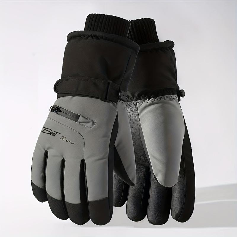 Ski gloves for women, warm and insulated, touchscreen compatible, waterproof, suitable for cycling, outdoor activities, and snow sports; also available for men, windproof, and with thickened fleece lining for winter use.