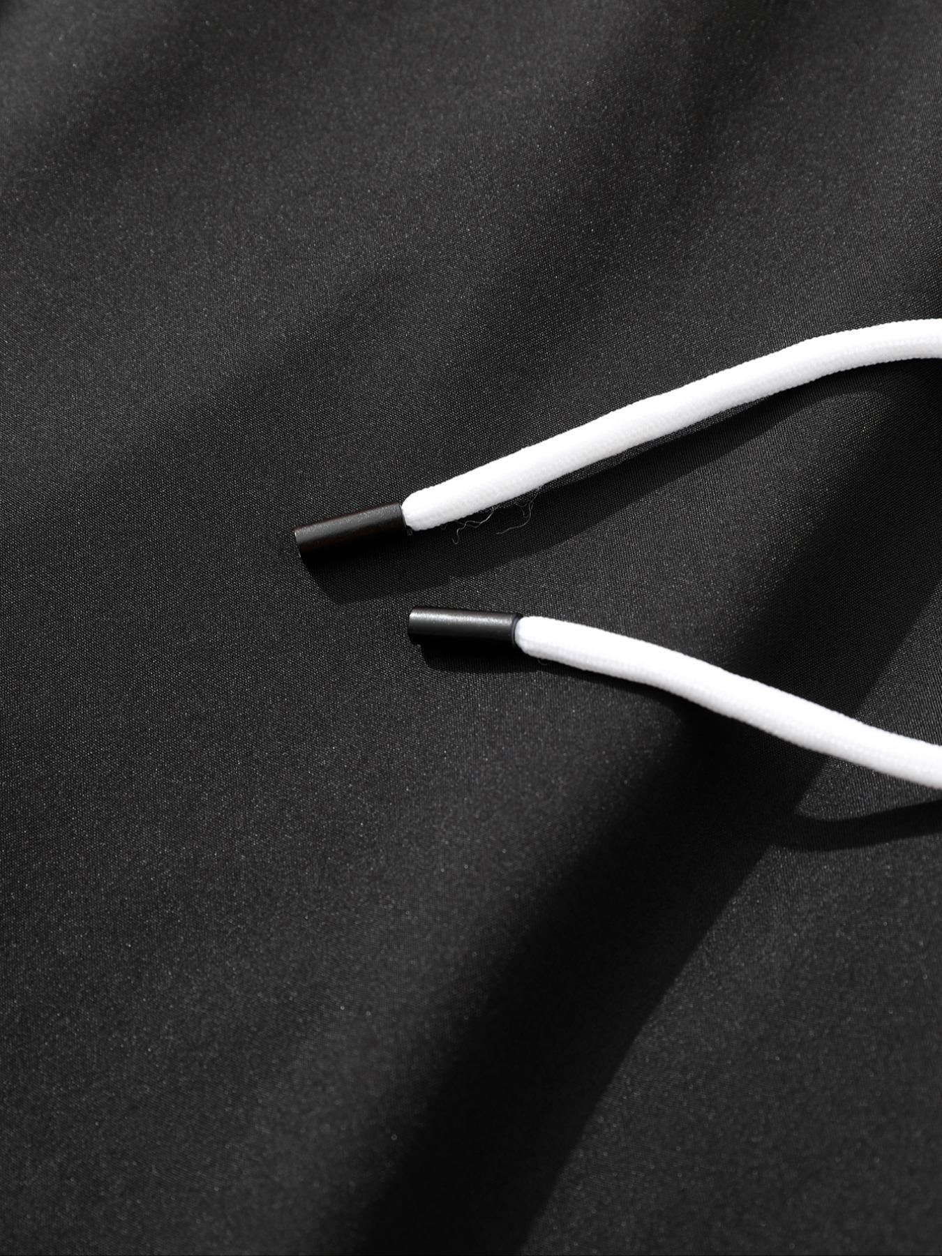 Men's Fashion Casual Sports Pants, Side Color Block Patchwork, American Vintage Style, Adjustable Elastic Waistband, Daily Wear, Breathable Athletic Bottoms